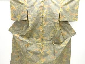 未使用品　菊模様織り出し西陣お召単衣着物